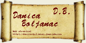 Danica Boljanac vizit kartica